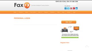 Personal Login | Fax Fx SA