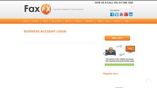 Business Account Login | Fax Fx SA