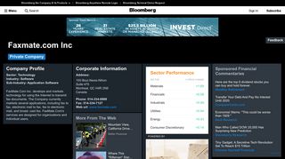 Faxmate.com Inc: Company Profile - Bloomberg