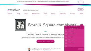 Fayre & Square Complaints Email & Phone | Resolver