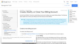 Create, Modify, or Close Your Billing Account - Google Cloud