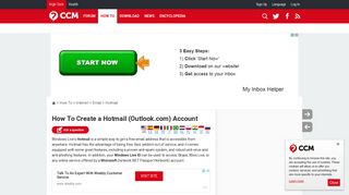 How To Create a Hotmail (Outlook.com) Account - Ccm.net