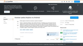 Acessar pasta dropbox no Android - Stack Overflow em Português