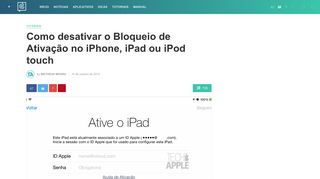 Como desativar o Bloqueio de Ativação no iPhone, iPad ou iPod ...