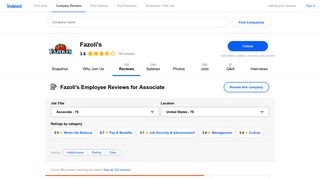 Working as an Associate at Fazoli's: Employee Reviews about Pay ...
