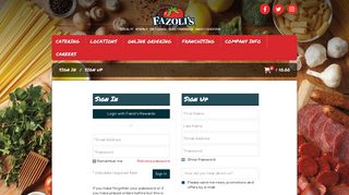 orders.fazolis.com | Sign In Or Sign Up