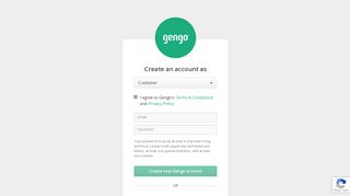Login / Sign up | Gengo