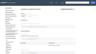 LoginButton.LoginClickListener - Facebook for Developers