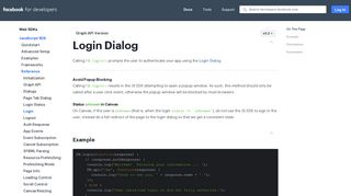 Login - Web SDKs - Facebook for Developers