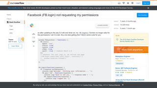 Facebook (FB.login) not requesting my permissions - Stack Overflow