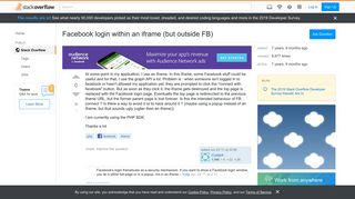 Facebook login within an iframe (but outside FB) - Stack Overflow