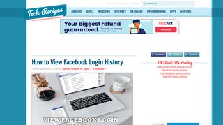 How to View Facebook Login History - Tech-Recipes