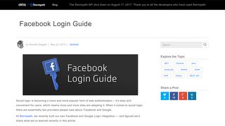 Facebook Login Guide - Stormpath