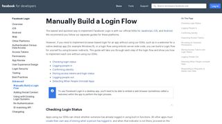 Manually Build a Login Flow - Facebook Login