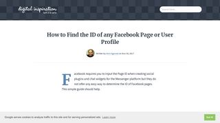How to Find the ID of any Facebook Page or User Profile