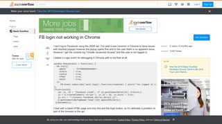FB login not working in Chrome - Stack Overflow