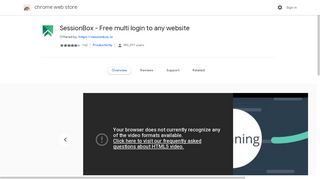 SessionBox - Free multi login to any website - Google Chrome