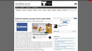 How To Check Facebook Last Login Time & Location - TECHRENA