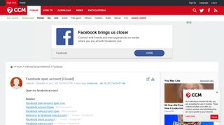 Facebook open account - Ccm.net