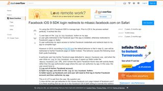 Facebook iOS 9 SDK login redirects to mbasic.facebook.com on ...