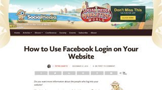 How to Use Facebook Login on Your Website : Social Media Examiner