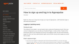 Agorapulse - How to sign up and log in to Agorapulse