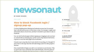How to block Facebook login / signup pop-up | newsonaut