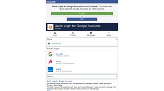 Quick Login for Google Accounts - Facebook Basic