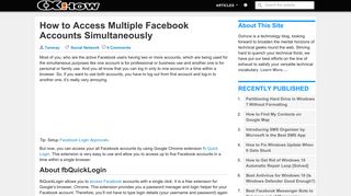 How to Access Multiple Facebook Accounts Simultaneously - Oxhow