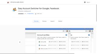 Easy Account Switcher for Google, Facebook. - Google Chrome