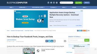 How to Backup Your Facebook Posts, Images, and Data