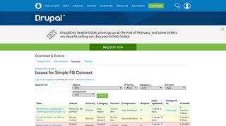 Issues for Simple FB Connect | Drupal.org