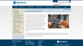FBA Benefits Card | Flexible Benefit Administrators