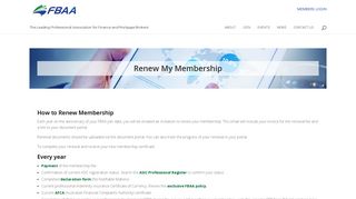 Renew My Membership | Mortgage & Finance Brokers ... - FBAA