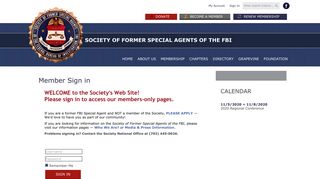 Sign In - Society of Former Special Agents of the FBI, Inc.