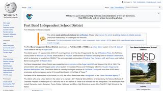 Fort Bend Independent School District - Wikipedia