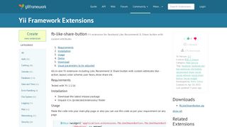 fb-like-share-button | Extensions | Yii PHP Framework