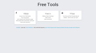 Free Tools - Web Sites
