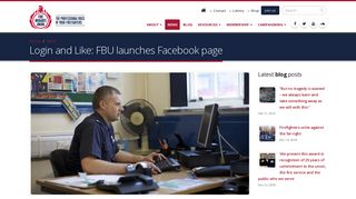 Login and Like: FBU launches Facebook page | Fire Brigades Union
