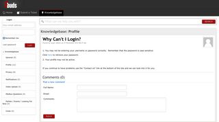 Why Can't I Login? - Powered by Kayako Help Desk Software