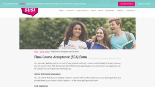 Final Course Acceptance (FCA) Form - SUSI : SUSI