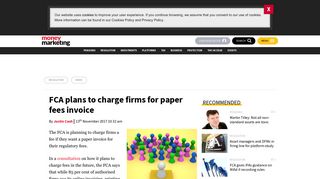 FCA plans to charge firms for paper fees invoice - Money Marketing