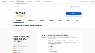 FCA GROUP Careers and Employment | Indeed.com