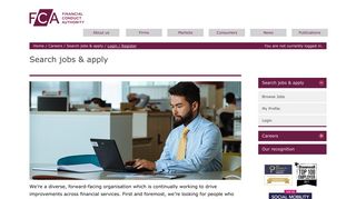 Search jobs & apply | FCA - Welcome to our Careers Portal