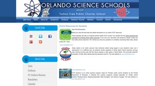 Online Resources for Students - Orlando Science Schools