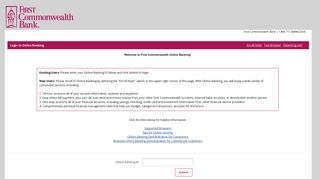 First Commonwealth Bank Login - Netteller