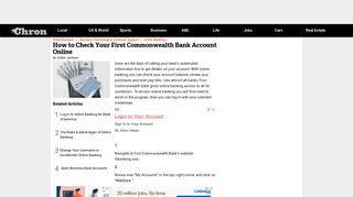How to Check Your First Commonwealth Bank Account Online | Chron ...