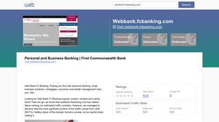 Everything on webbank.fcbanking.com. Personal and Business ...