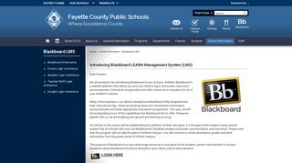 Blackboard LMS / Blackboard Information - Fayette County Schools