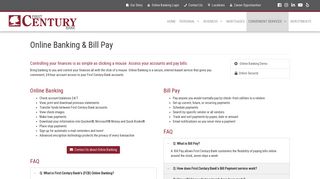 Online Banking & Bill Pay | First Century Bank